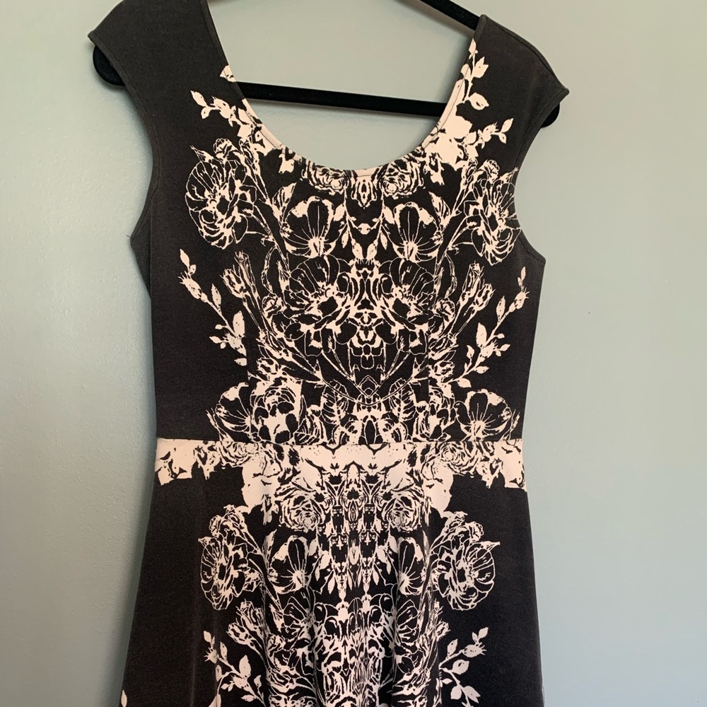 Floral black and white dress by Pins & Needles
